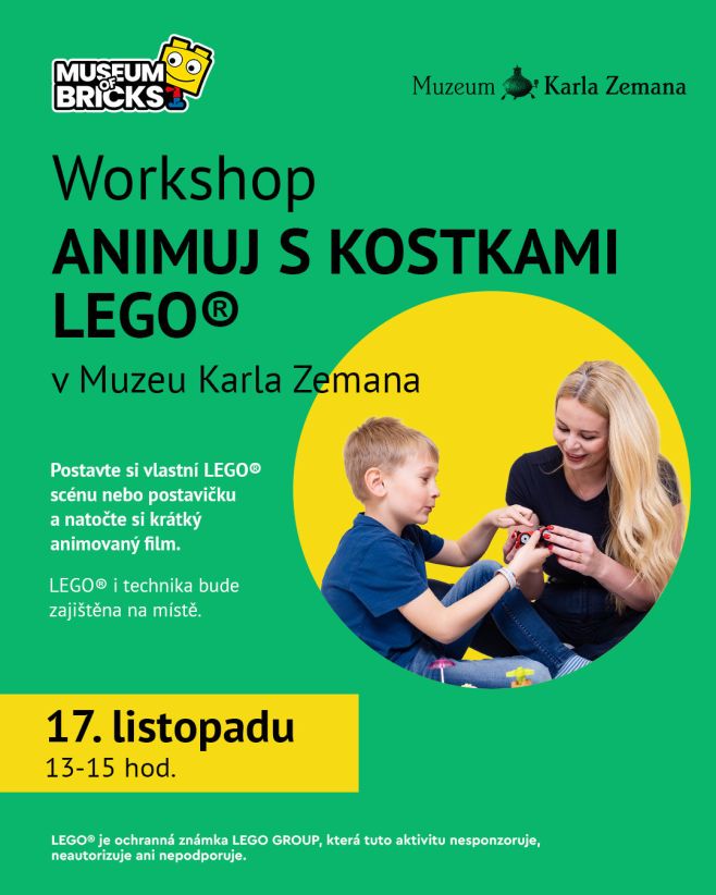 🎬🧱 Workshop Animuj s LEGO® kostičkami – oslavte 17. listopadu tvořivě!⁠ ⁠ Spojili jsme síly! 💥 @muzeumkarlazemana a...